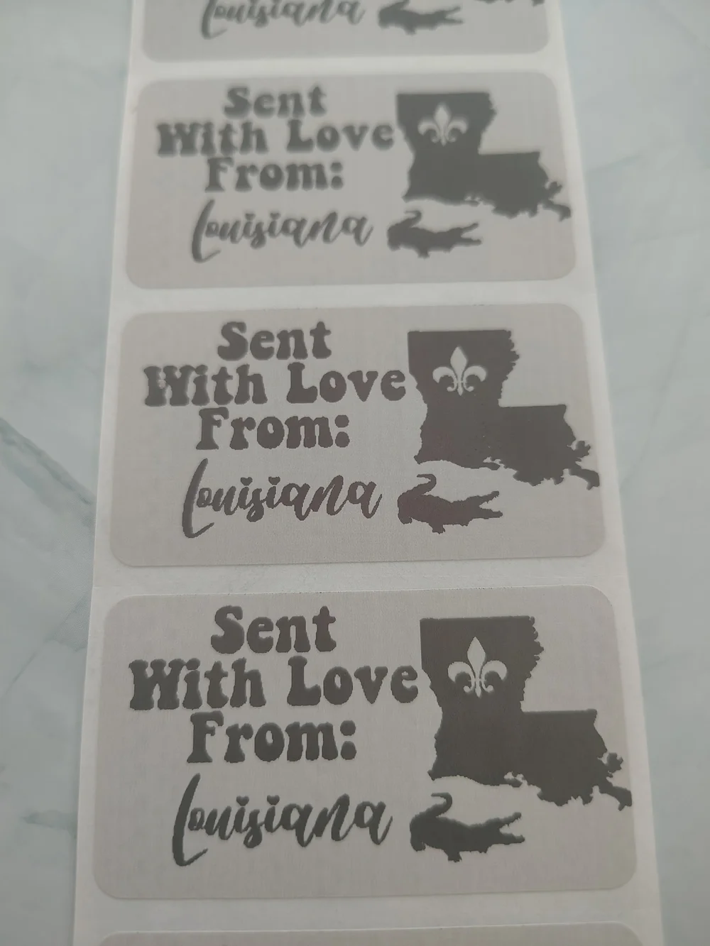 💙100 Louisiana- Shipping Labels Thermal Packaging Stickers 2.25